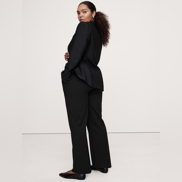 NWT! Black High-Rise Modern Straight Siena Italian Wool Pant - Multiple🤎 - Picture 7 of 16